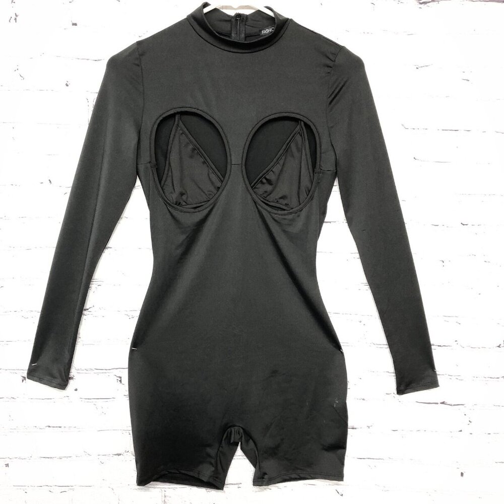 Dominate The Game Black Sexy Goth Cosplay Emo Grunge Romantic Romper Sz Med